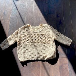 Anthropologie knit cream sweater
